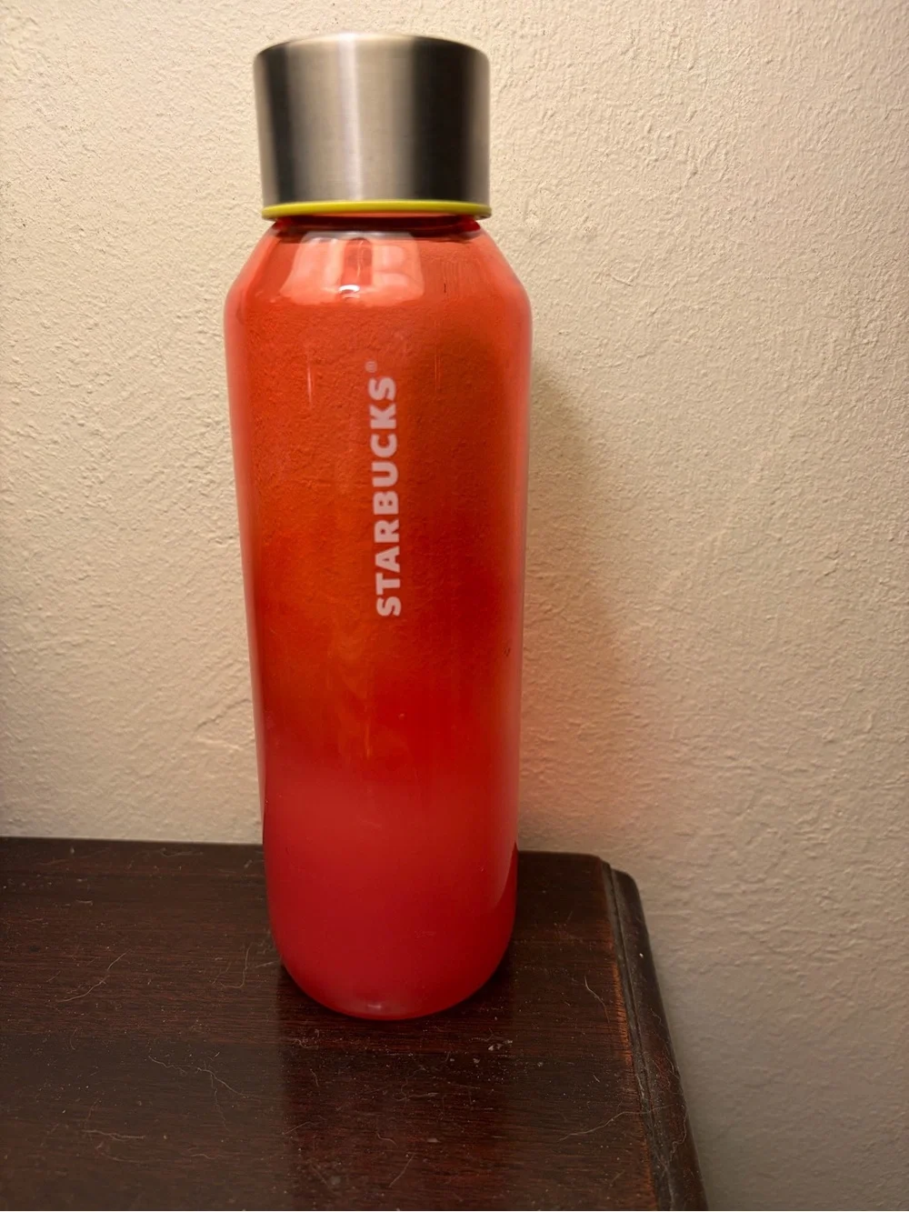 Starbucks Red Ombre Recycled Glass Water Bottle